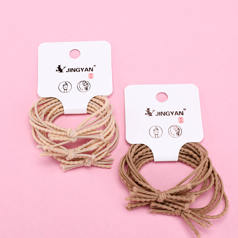 Boxed Three Curry Knotted Elastic Hair Bands