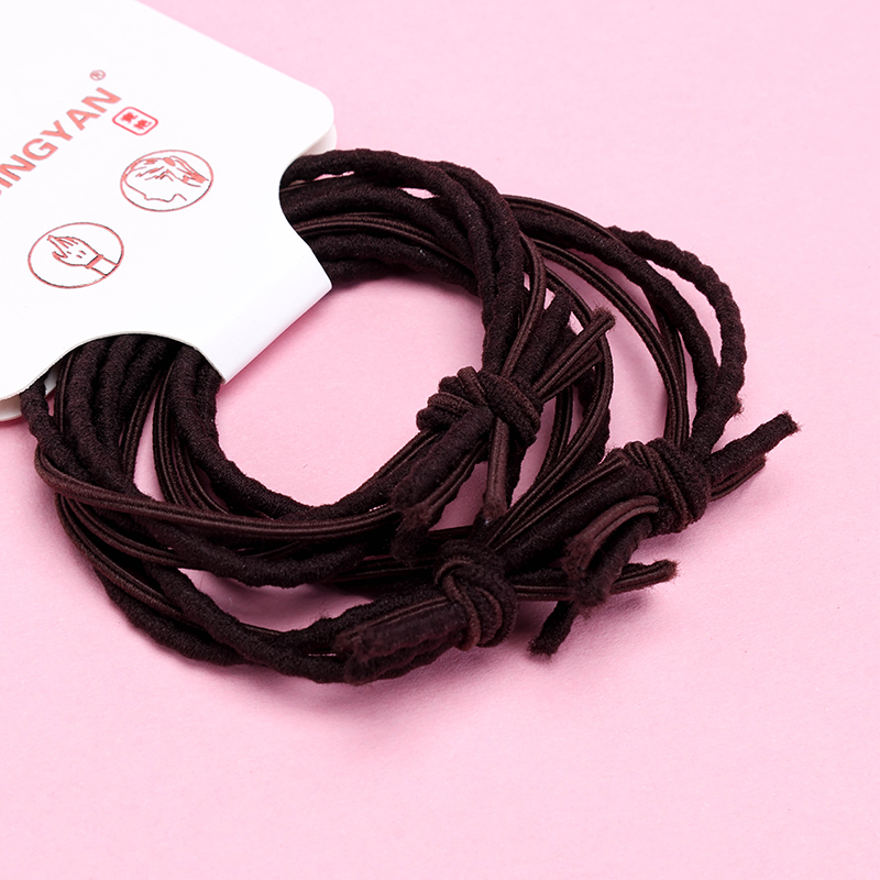 Boxed Three Curry Knotted Elastic Hair Bands