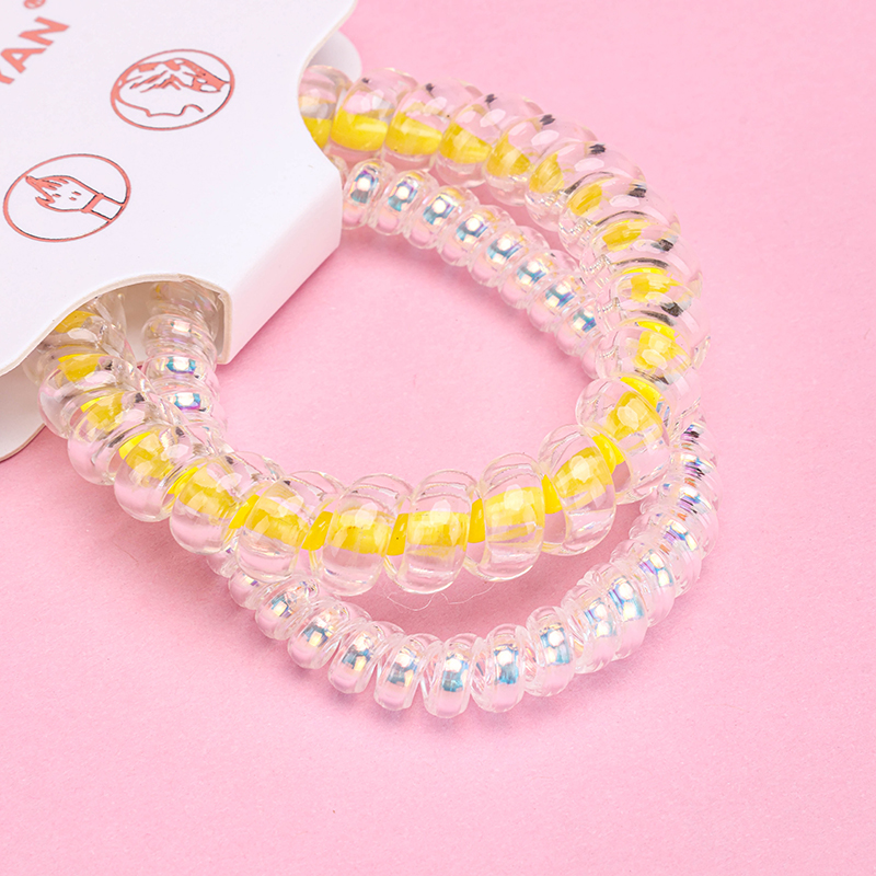 Boxed Mermaid Transparent Spiral Hair Tie