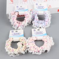 QY桃花碎花针织花边肠圈 2