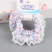 QY桃花碎花针织花边肠圈 5