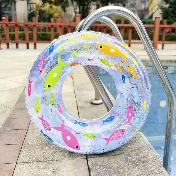 60cm Glitter Swim Ring PVC 118150006