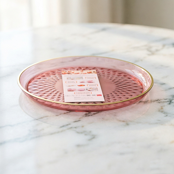 5322 Round Diamond Crystal Tray PET Mixed Colors