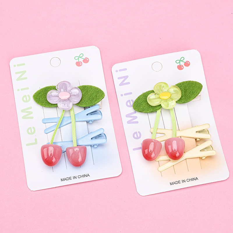 Cartoon Hanging Cherry Duckbill Hair Clip Alloy 4010402803