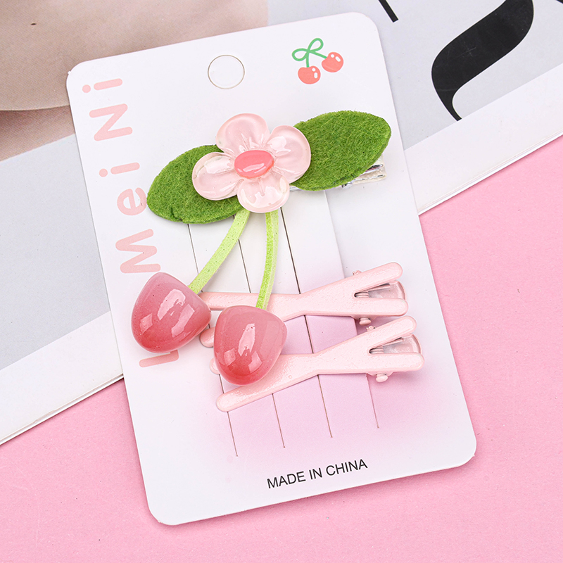 Cartoon Hanging Cherry Duckbill Hair Clip Alloy 4010402803