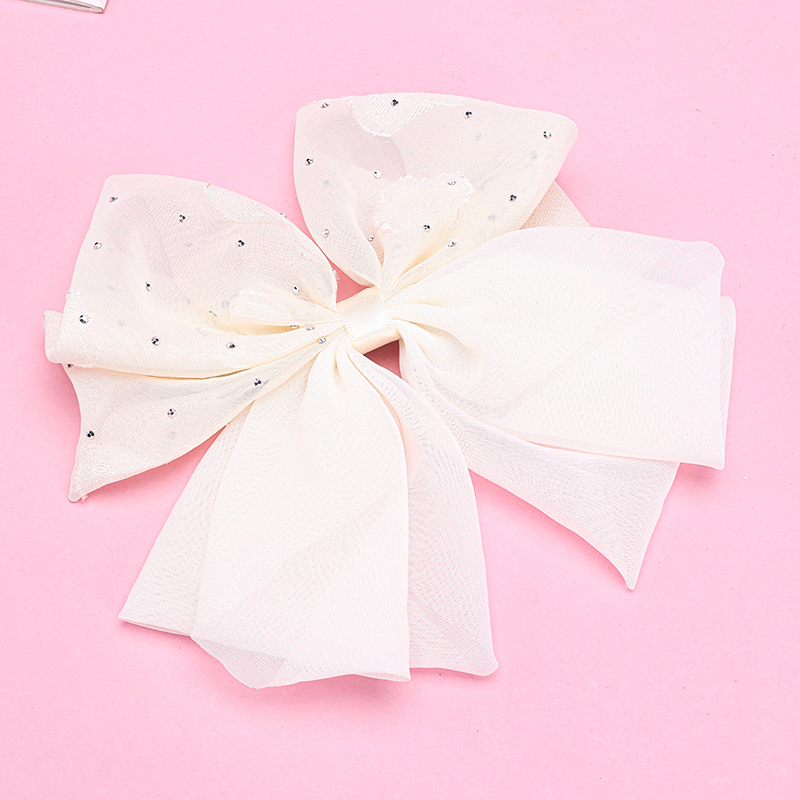 Bagged Dual Rhinestone Bow Duckbill Hair Clip Alloy Polyester 4011200392