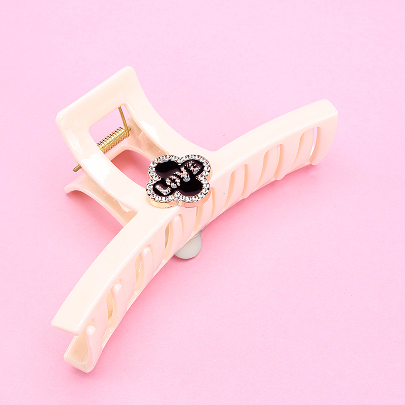 13 cm Plastic Double-Sided Clover Hair Claw Clip 4011801194