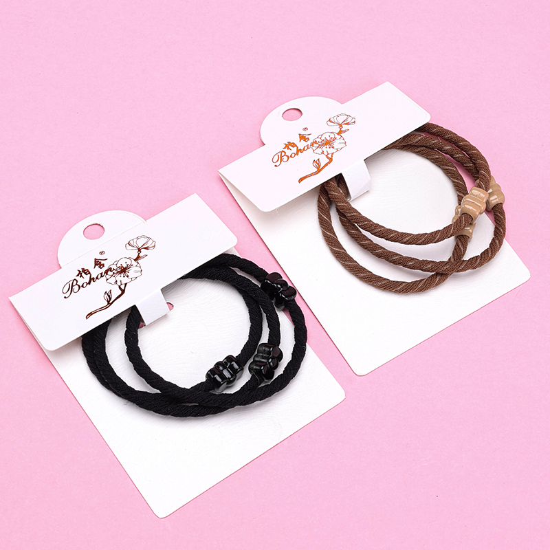 Three Curry Bow Tie Accessory Hair Ties