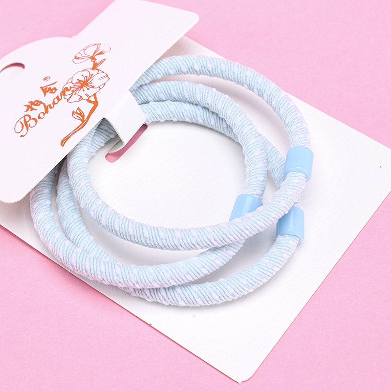 Three Macaron Short Tube Rubber Hair Bands