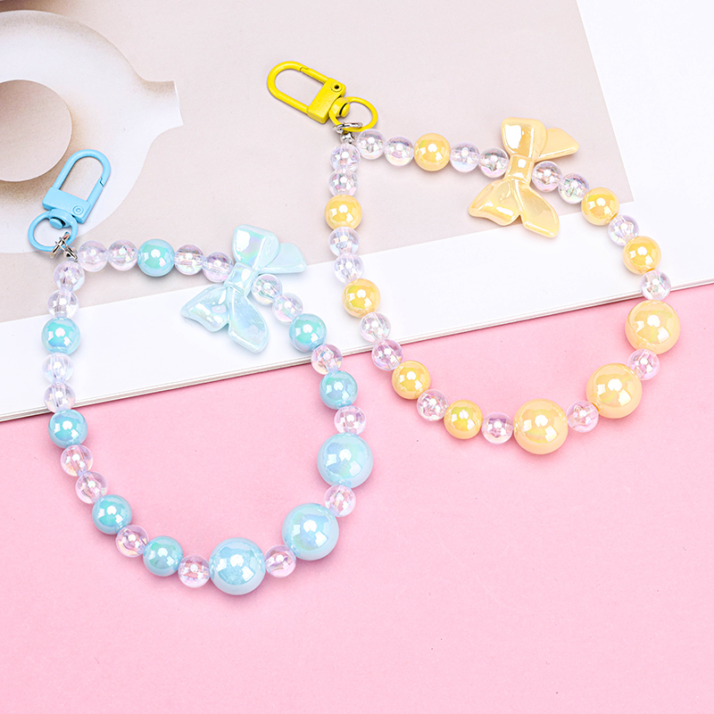 Solid Bead Bow Tie Phone Charm