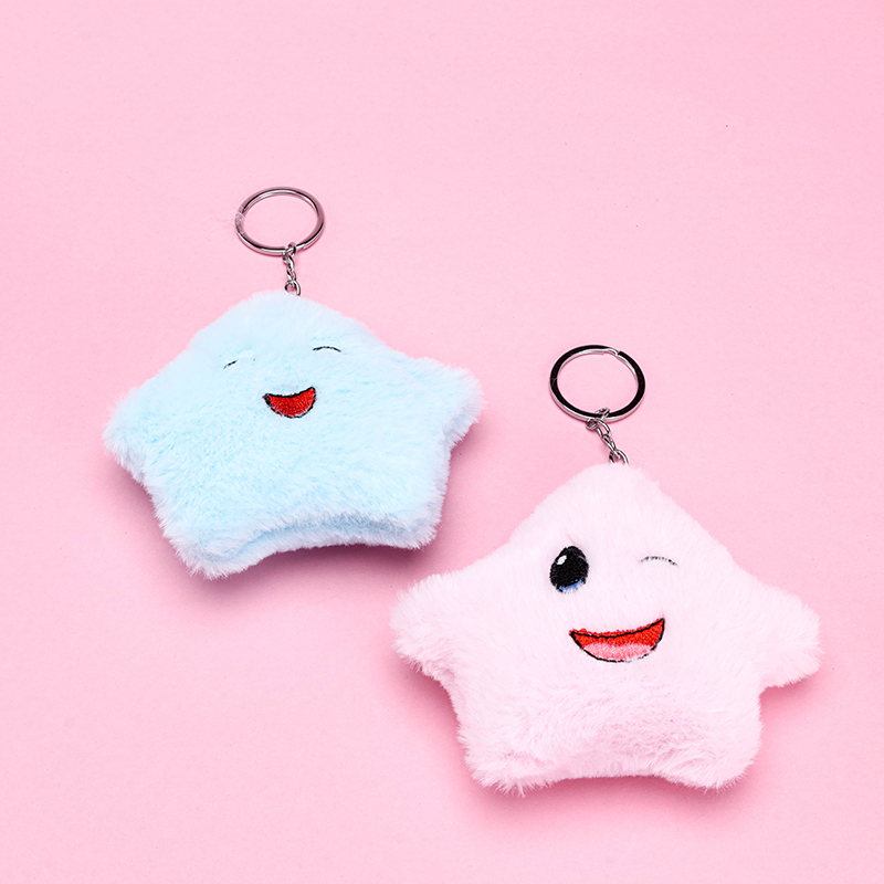 Emoji Star Plush Bag Charm