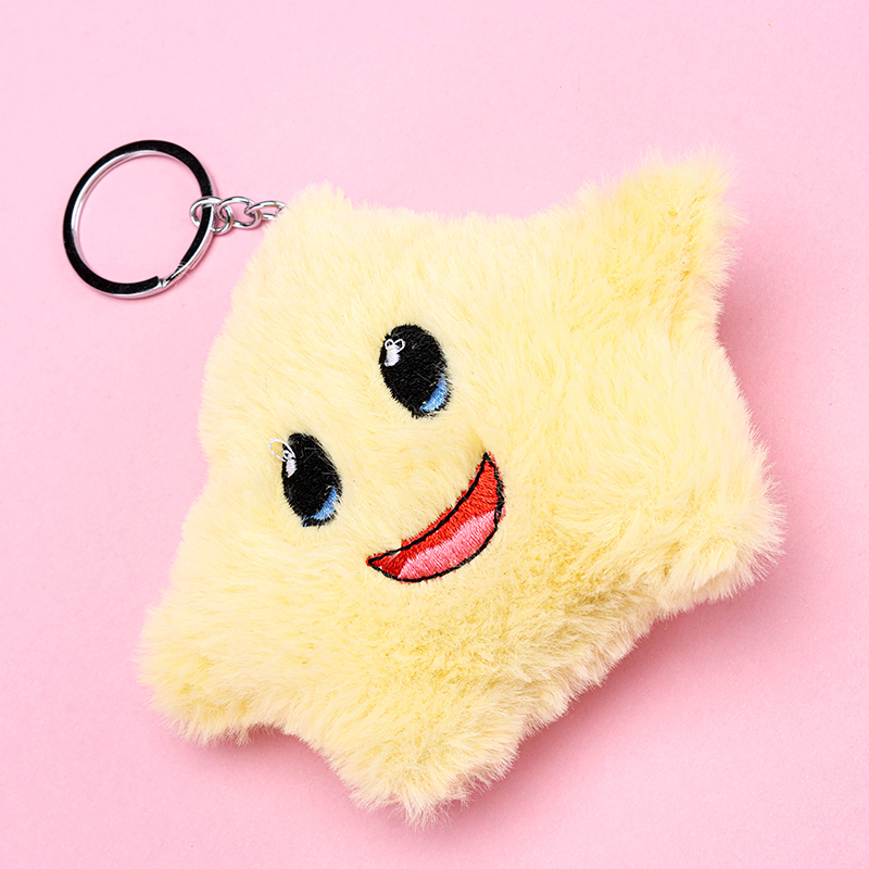 Emoji Star Plush Bag Charm