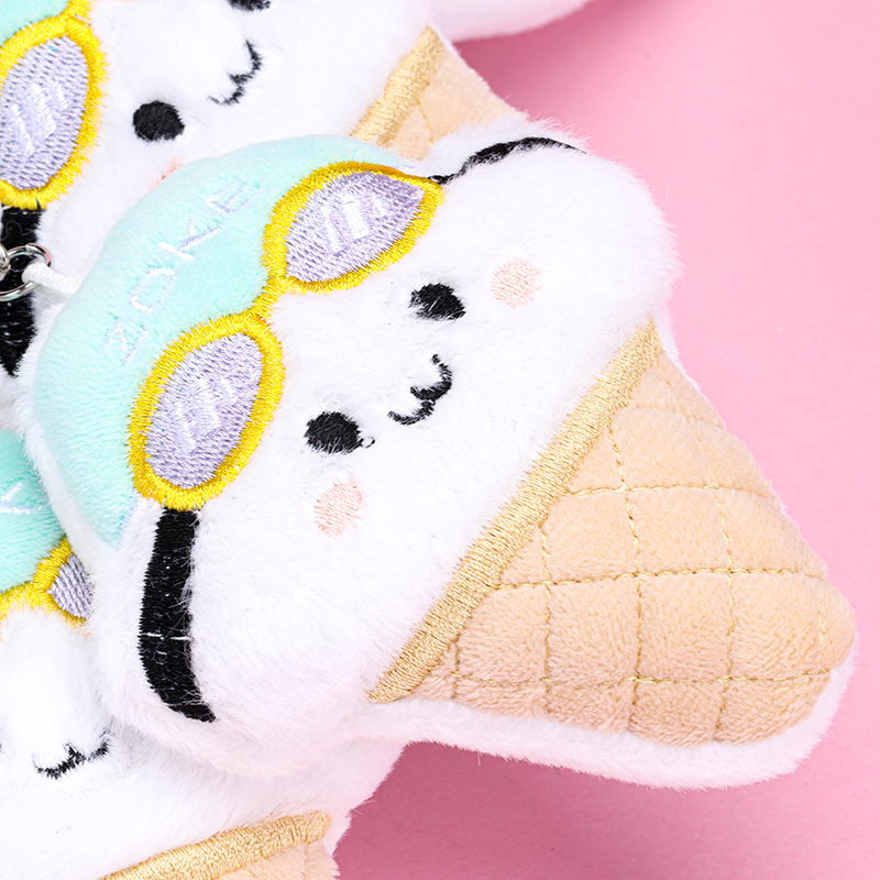Ice Cream Bear Plush Bag Charm