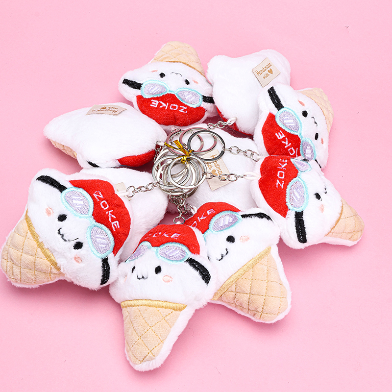 Ice Cream Bear Plush Bag Charm