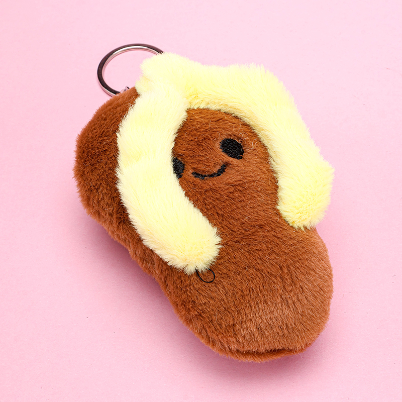 Smiley Slipper Plush Bag Charm