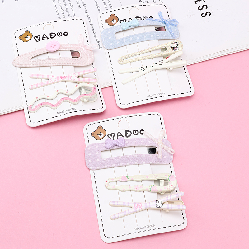 Boxed Bow BB Clip Duckbill Hair Clip Set Alloy 4010402800