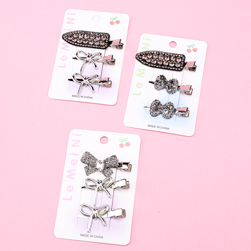 Alloy Rhinestone Duckbill Hair Clip 4010402809