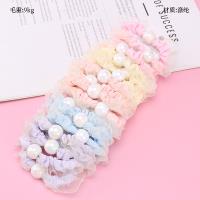 Mermaid Yarn Edge Round Bead Cloth Hair Ring