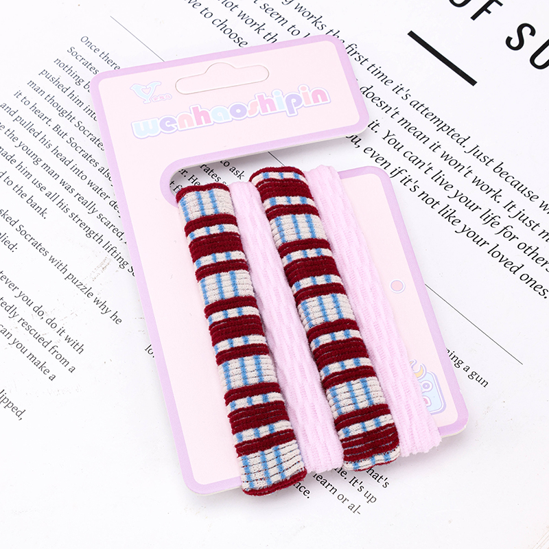 Colored Jacquard Hair Tie Set