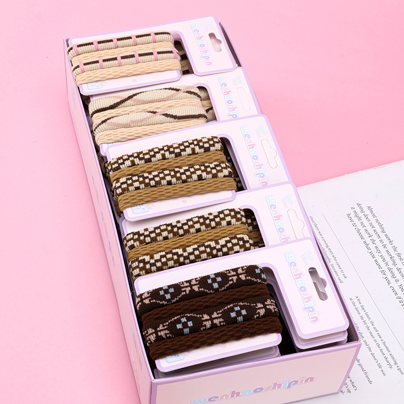 Curry Jacquard Rubber Hair Bands 2 Pack