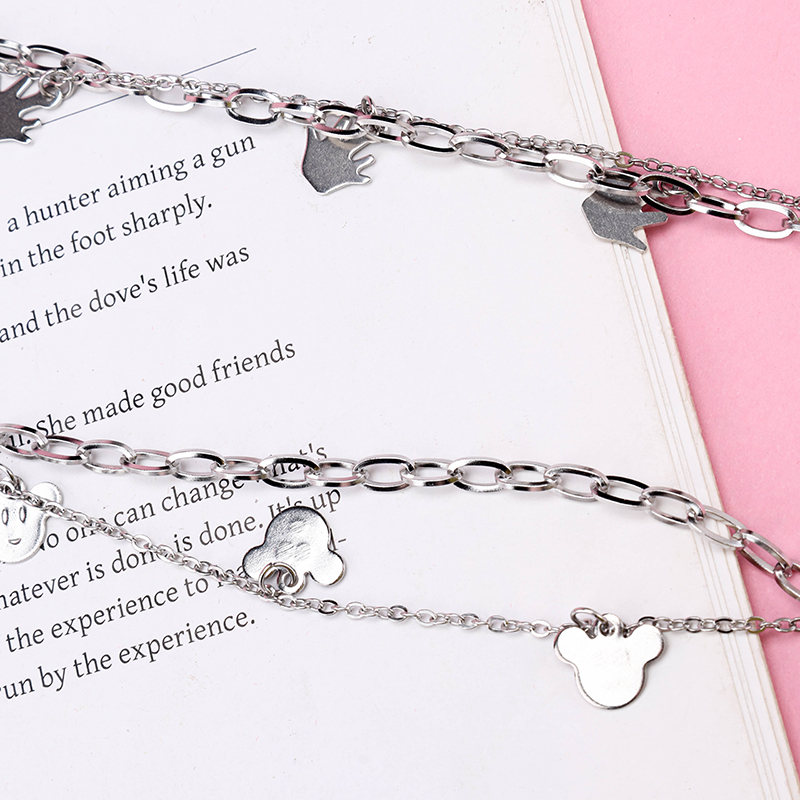 Double Layer Heart Bracelet Alloy 4021001252