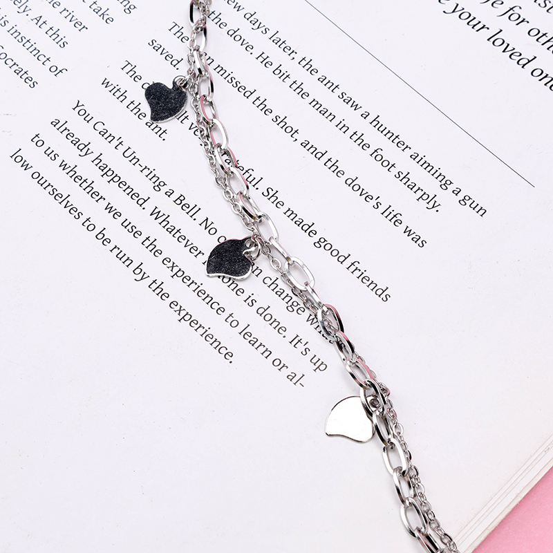 Double Layer Heart Bracelet Alloy 4021001252
