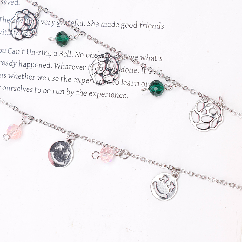 Colorful Crystal Pendant Bracelet Alloy 4021001253