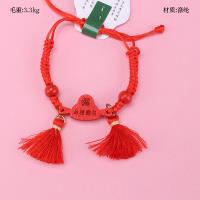 Woven Rope Fu Tassel Bracelet Polyester 4021001259