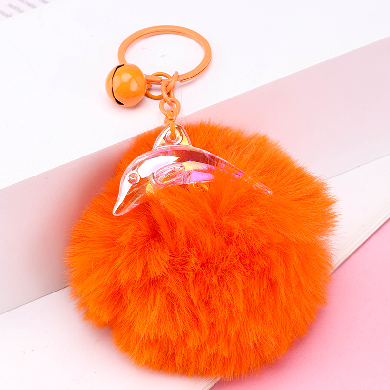 Dolphin Pompom Bag Charm