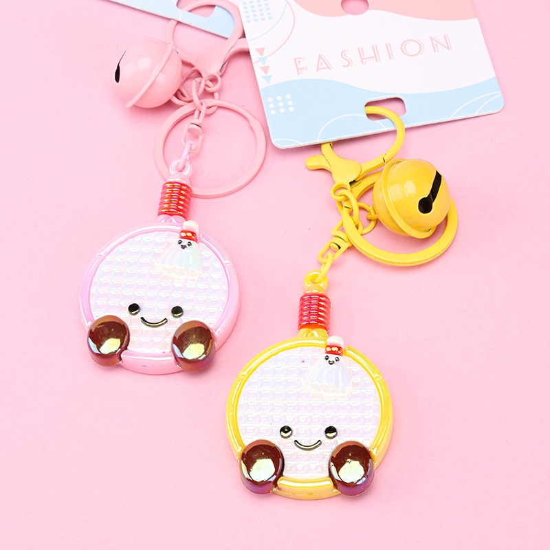 Cartoon Smiley Racket Charm