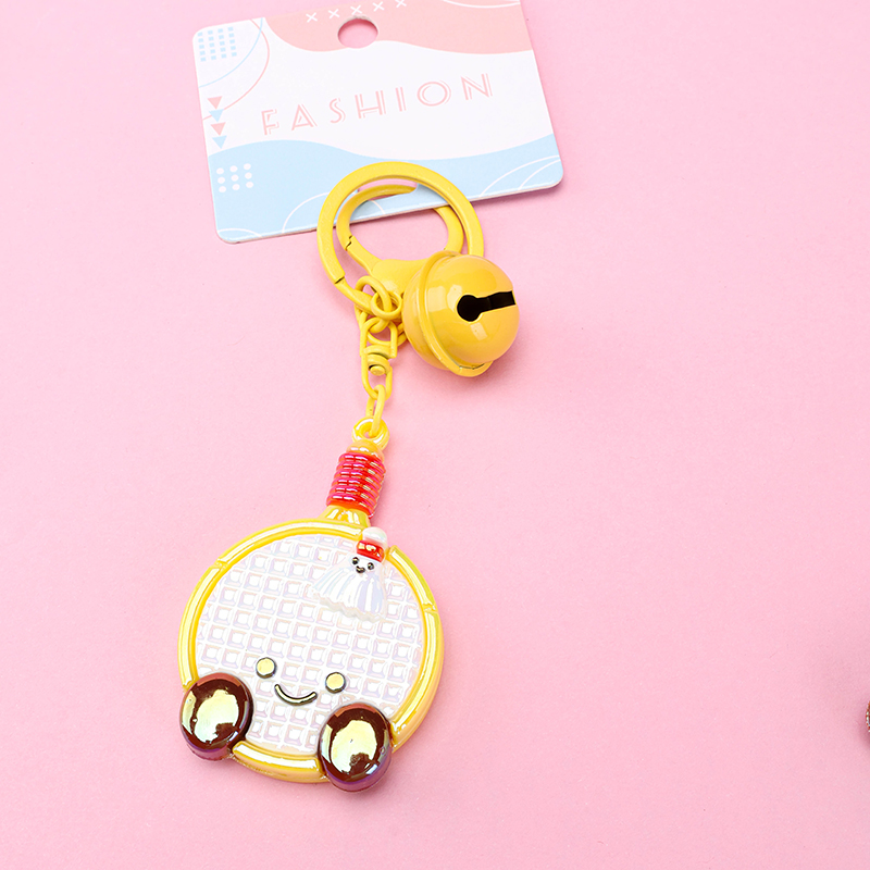 Cartoon Smiley Racket Charm