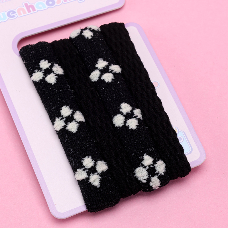 Black Jacquard Hair Tie Set