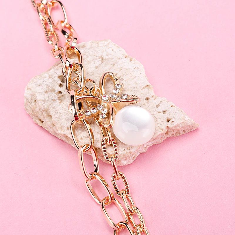 Rhinestone Butterfly Bracelet