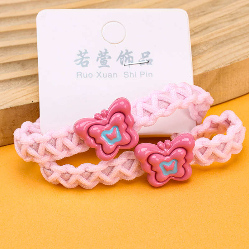 Two Colored Drip Braided Rubber Hair Bands