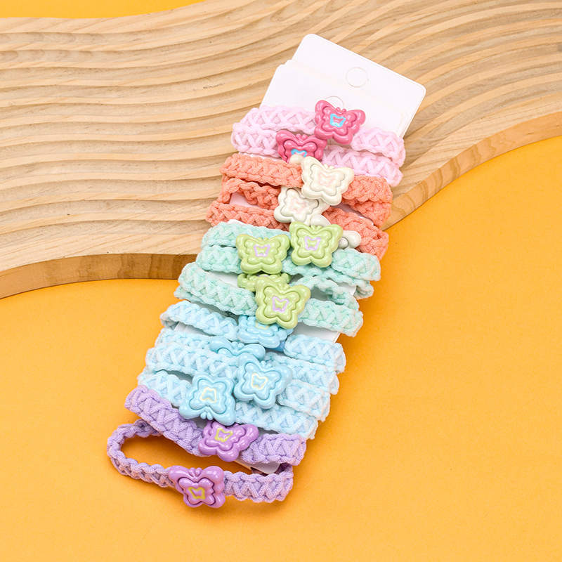 Two Colored Drip Braided Rubber Hair Bands