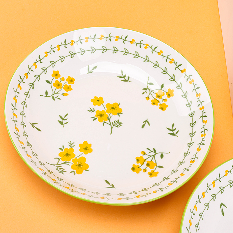 Yongfeng 7-inch Fruit Plate Garden Flower Ceramic Code 1200400590