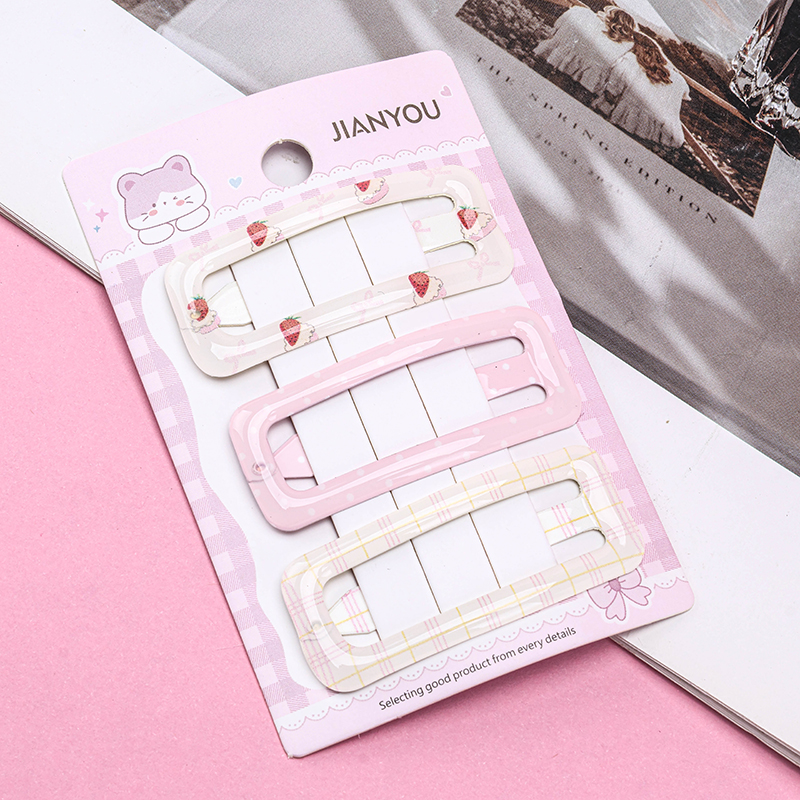 Three Printed BB Hair Clips 4031 Alloy 4010200551