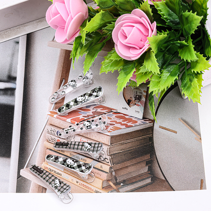 Six Cartoon Print Duckbill Hair Clip Alloy 4010402821