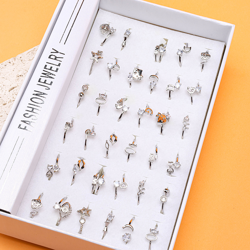 Fashion Hollow Alloy Adjustable Ring 4020700074