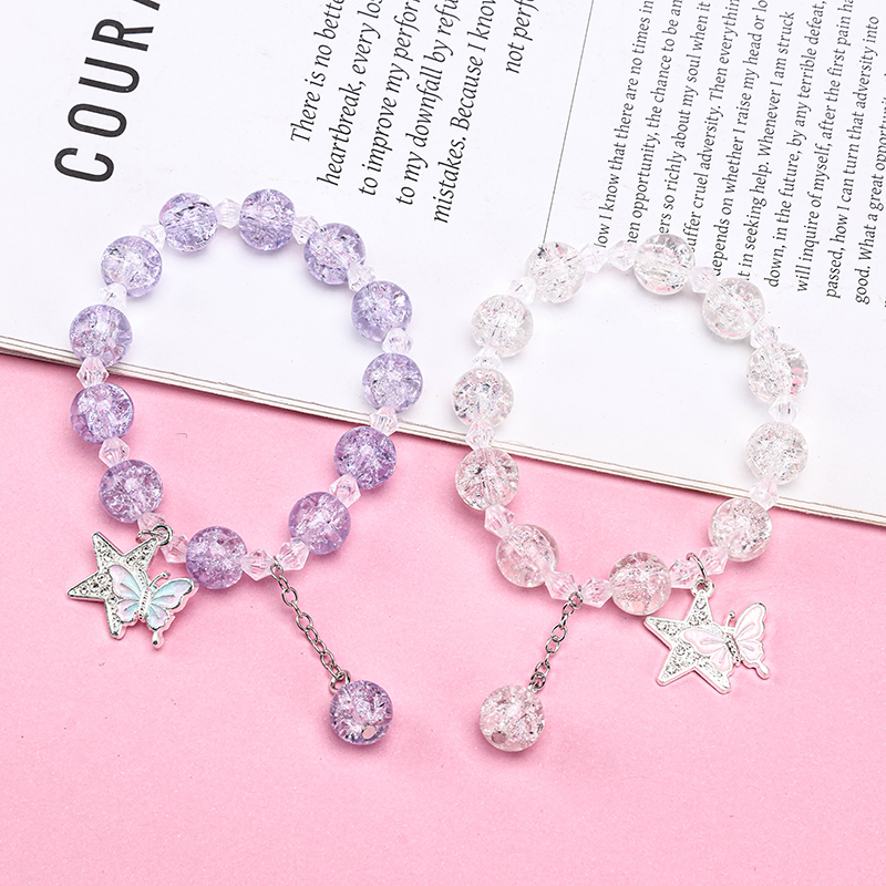 Ice Crack Star Butterfly Bracelet