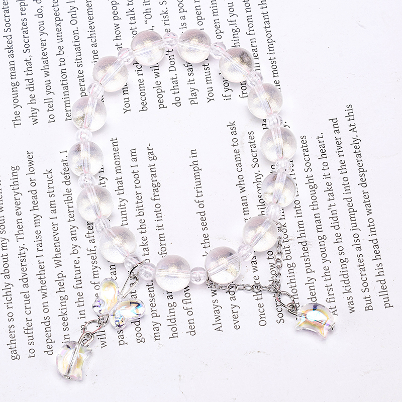 Pearl Butterfly Pendant Bracelet Glass 4021001274