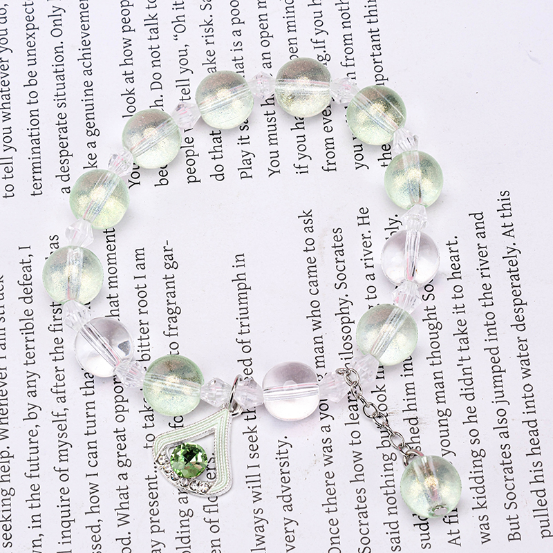 Pearl Rhinestone Pendant Bracelet Glass 4021001277