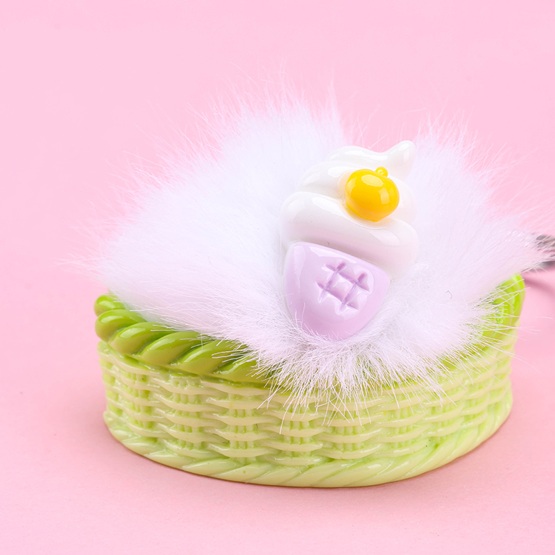 Basket Resin Pompom Charm