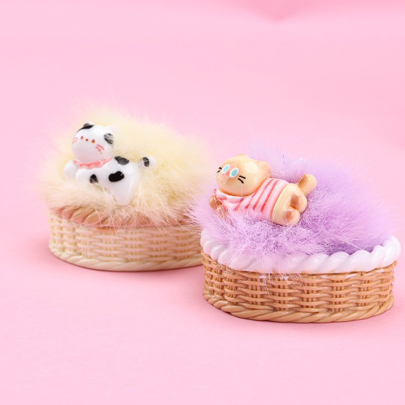 Basket Resin Pompom Charm