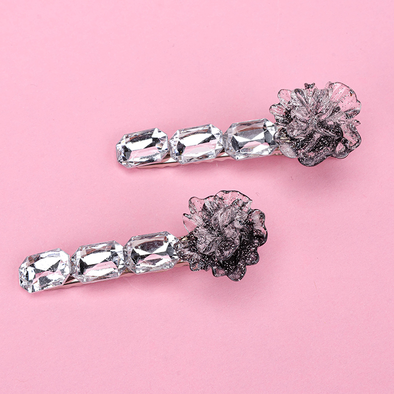 Crystal Flower Duckbill Hair Clip Alloy 4010402840