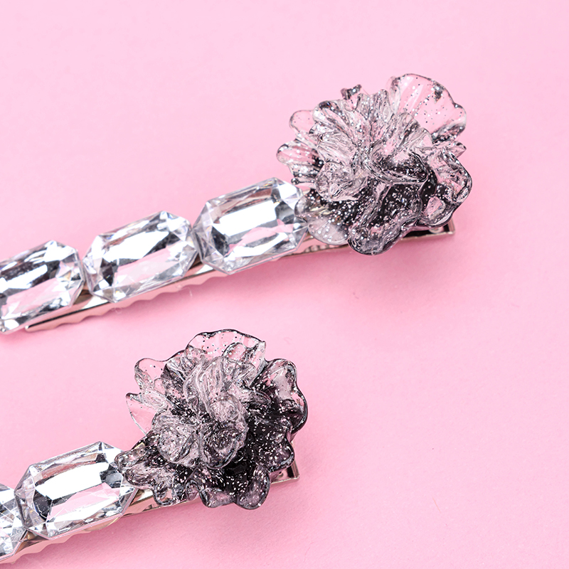 Crystal Flower Duckbill Hair Clip Alloy 4010402840