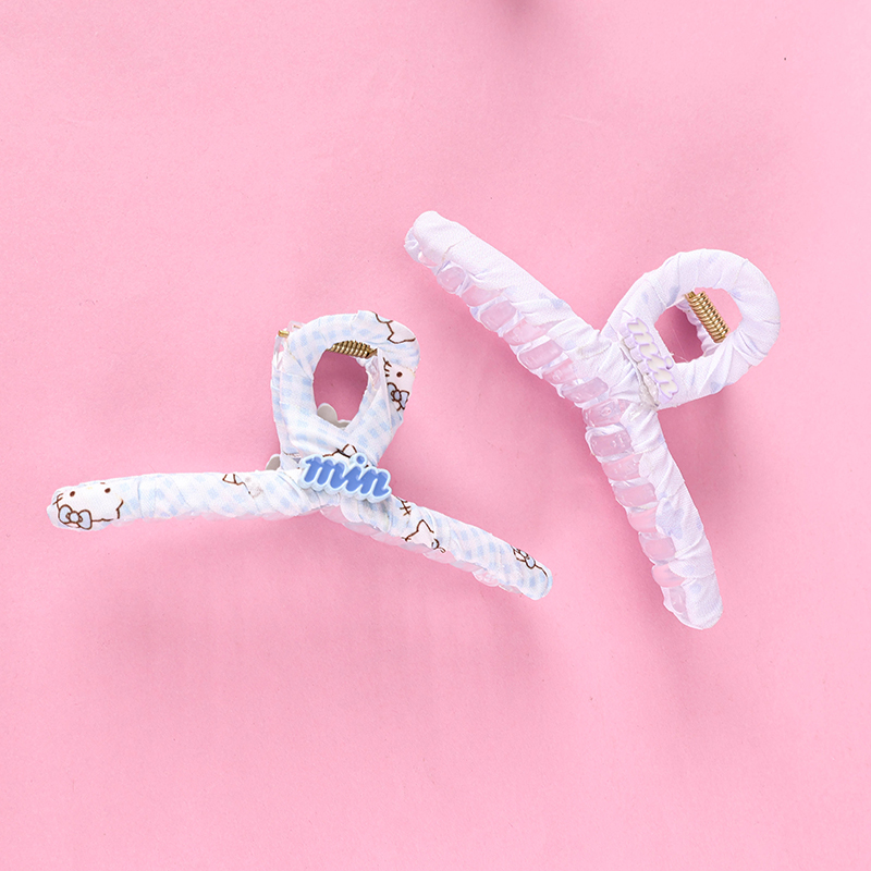 11 cm GPPS Double-Sided Wrapped Fabric Hair Claw Clip