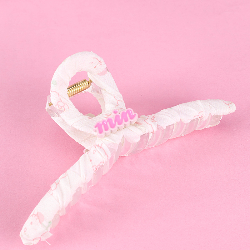 11 cm GPPS Double-Sided Wrapped Fabric Hair Claw Clip