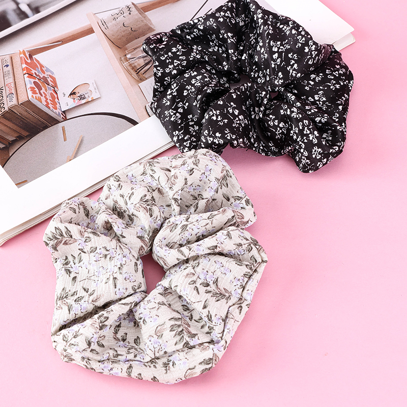 French Floral Color Scrunchie