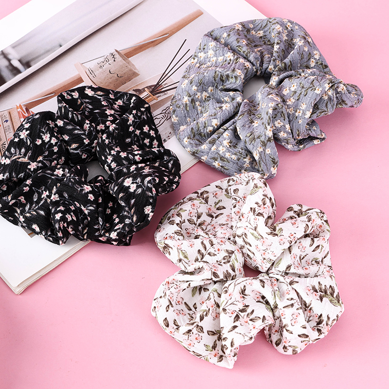 French Floral Color Scrunchie